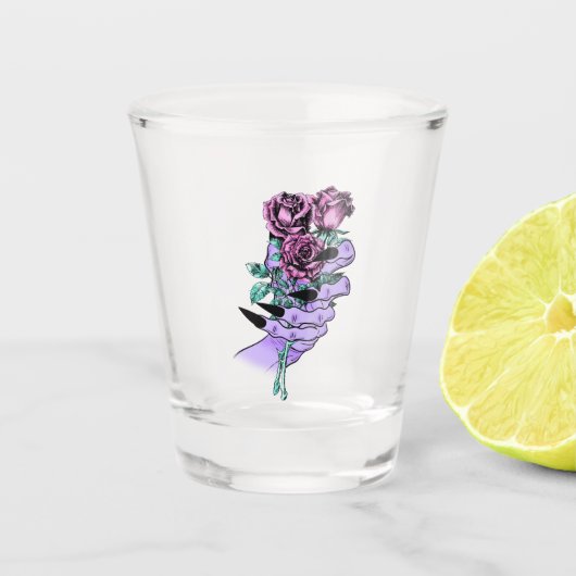 Gothic Bouquet Shot Glass Glas (Voorkant)