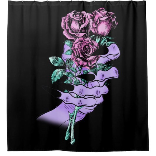 Gothic Bouquet Shower Curtain Douchegordijn (Voorkant)