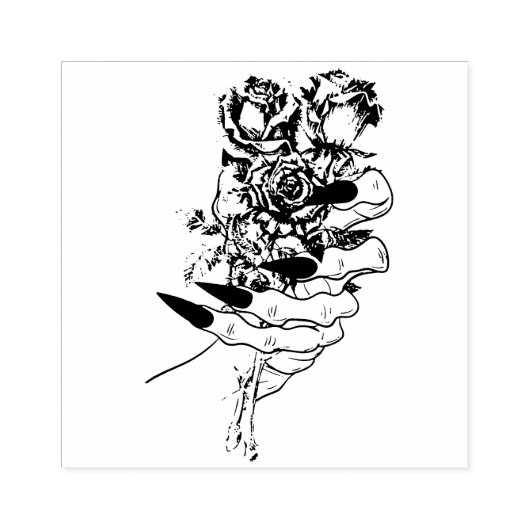 Gothic Bouquet Stamp Rubberstempel (Afrduk)