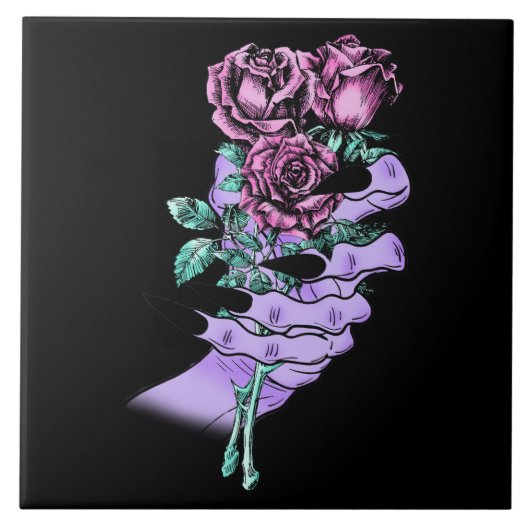 Gothic Bouquet Tegel Tegeltje (Voorkant)