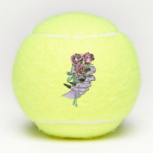 Gothic Bouquet Tennis Balls Tennisballen (Voorkant)