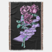 Gothic Bouquet Throw Deken (Voorkant Verticaal)