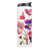 Gothic Bouquet Travel Mug Thermosbeker (Gedraaid links)