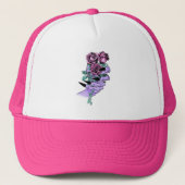 Gothic Bouquet Trucker Hat Pet (Voorkant)
