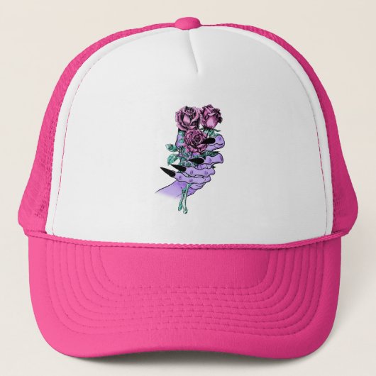 Gothic Bouquet Trucker Hat Pet (Voorkant)