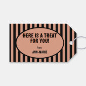 Gothic Bow Halloween Cadeaulabel (Voorkant (Horizontaal))