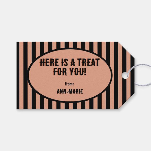 Gothic Bow Halloween Cadeaulabel (Voorkant (Horizontaal))