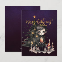 Gothic Boy Kerstboom Kerstmis