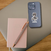 Gothic Boy Pilot flies Airplane Personalized Anime Sticker