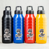 Gothic Boy Pilot flies Airplane Personalized Anime Sticker