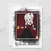 Gothic Bridal Shower Invitation Little Devil 2 Kaart (Voorkant)
