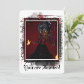 Gothic Bridal Shower Invitation Little Devil 4 Kaart (Staand voorkant)