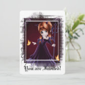 Gothic Bridal Shower Invitation Little Devil 5 Kaart (Staand voorkant)