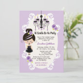Gothic Bridal Shower Invitations Wedding Dress Kaart (Staand voorkant)