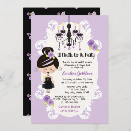 Gothic Bridal Shower Invitations Wedding Dress Kaart
