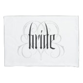 Gothic Bride Lettering Gothic Vampire Lacy Heart Kussensloop (Voorkant)