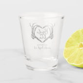 Gothic Bride or Die Heart Bachelorette Party Shot Glas (Achterkant)