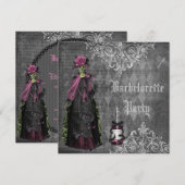 Gothic Bride Skeleton Shabby Chic Bachelorette Kaart (Voorkant / Achterkant)