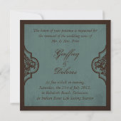 Gothic Bride Wedding Invite Square_Dolores Kaart (Achterkant)
