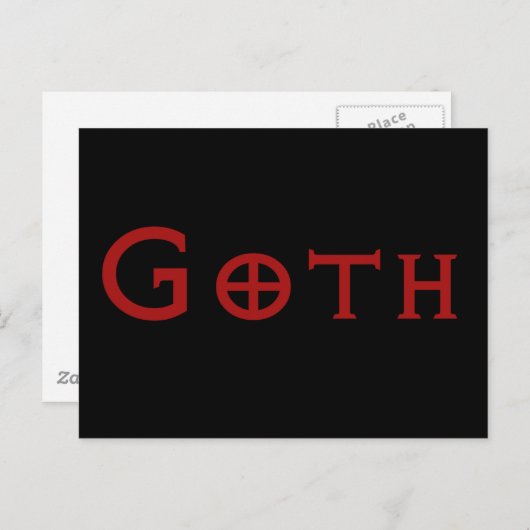 Gothic Briefkaart (Voorkant / Achterkant)
