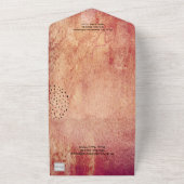 Gothic Broken Heart Tweede huwelijk All In One Uitnodiging (Buitenkant)