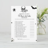 Gothic Bruid bruidegom trivia bruiloft spel kaart (Staand voorkant)