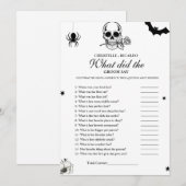 Gothic Bruid bruidegom trivia bruiloft spel kaart (Voorkant / Achterkant)