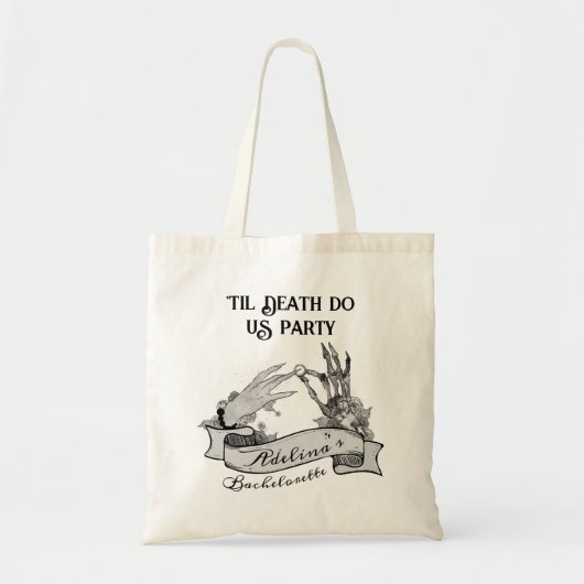 Gothic Bruid of Sterf Tegen de Tijd Vrijgezellenwe Tote Bag (Voorkant)