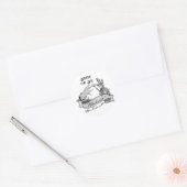 Gothic Bruid of Sterf tot de Dood vrijgezellenweek Ronde Sticker (Envelop)