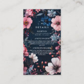  Gothic bruiloft esthetisch Informatiekaartje (Voorkant)