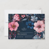  Gothic bruiloft esthetisch RSVP Kaartje (Voorkant)