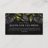 Gothic Bruiloft Feest Recept Verzoek Informatiekaartje (Voorkant)
