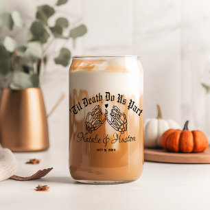 Gothic bruiloft gepersonaliseerde bruidsmeisjes to blikvorm glas