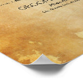 Gothic bruiloft Handtekening Cocktail Sign Hallowe Poster (Hoek)