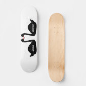 Gothic bruiloft kussen zwarte zwanen aangepaste na persoonlijk skateboard (Voorkant)