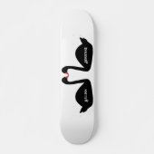 Gothic bruiloft kussen zwarte zwanen aangepaste na persoonlijk skateboard (Voorkant)