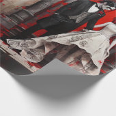 Gothic bruiloft paar cadeaupapier (Hoek)