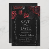 gothic bruiloft Save the date uitnodiging (Voorkant / Achterkant)