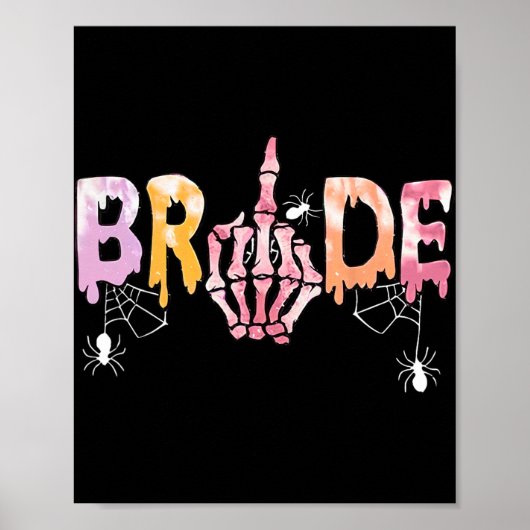 Gothic bruiloft Spooky Halloween skelet bruid Jus Poster (Voorkant)
