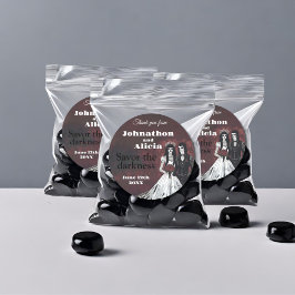 Gothic Bruiloft Sticker Favor Label gunsten