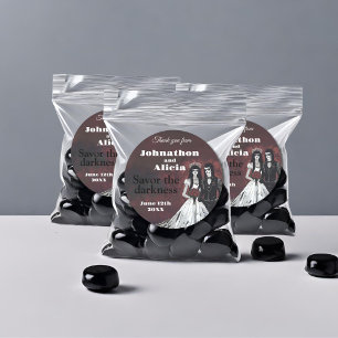 Gothic Bruiloft Sticker Favor Label gunsten