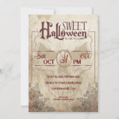 Gothic  bruin Adult Sweet Halloween Party Kaart (Voorkant)