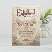 Gothic  bruin Adult Sweet Halloween Party Kaart (Staand voorkant)