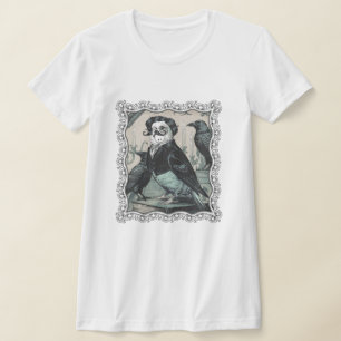 Gothic Budgie Edgar Allan Poe Geïnspireerd Parkiet T-shirt