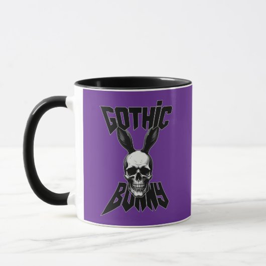 Gothic Bunny – Dark Easter Art - caneca Mok (Links)