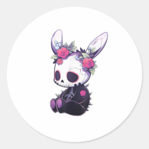 Gothic Bunny Gothic Outfit Schattige E-Girl Kawaii Ronde Sticker