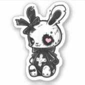 Gothic Bunny Kawaii Konijn E-Meisje Schattigee Got Sticker (Voorkant)