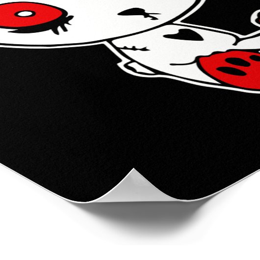 Gothic Bunny Lazy Halloween Kostuum Scary Gothic Poster (Hoek)