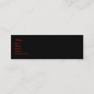 gothic business card mini visitekaartje