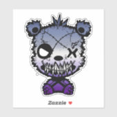 Gothic Butch Lesbische Pride Vlag Gekleurd Beer Sticker (Vel)